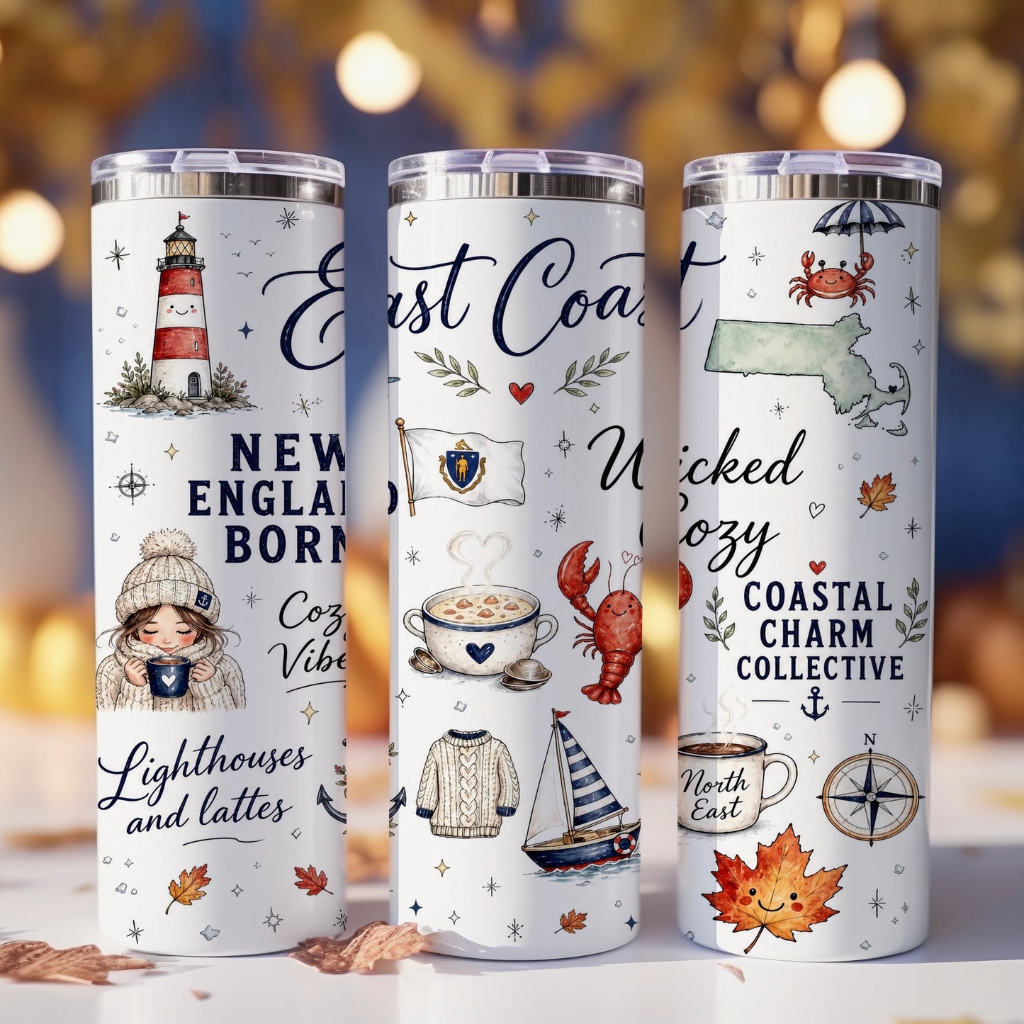 East Coast | 20 oz Skinny Tumbler | Free Shipping
