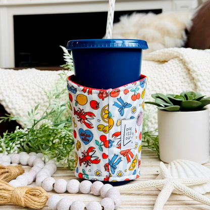 La Dolce Vita Iced Coffee Cozy | Handmade Reusable Cup Sleeve