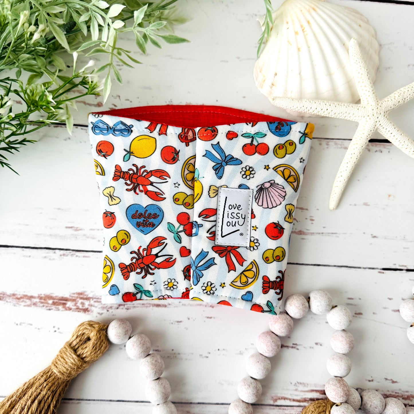 La Dolce Vita Iced Coffee Cozy | Handmade Reusable Cup Sleeve