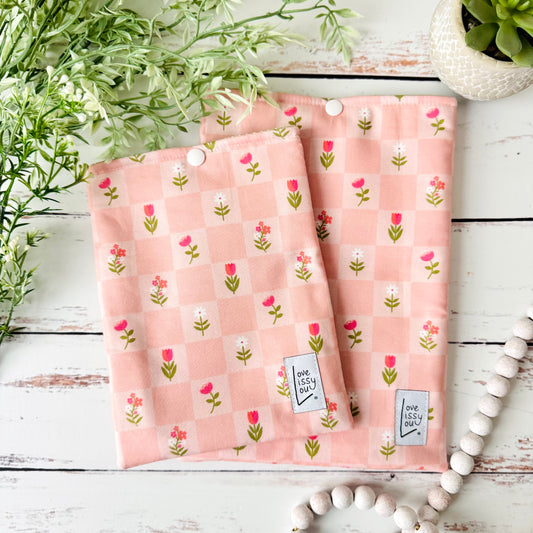 Checkered Tulips - Kindle + Book Sleeve