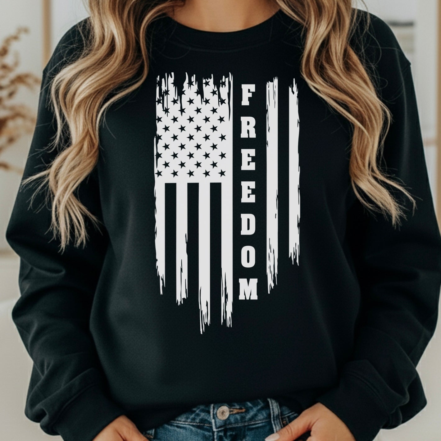 Freedom - Crewneck Sweatshirt (Black)