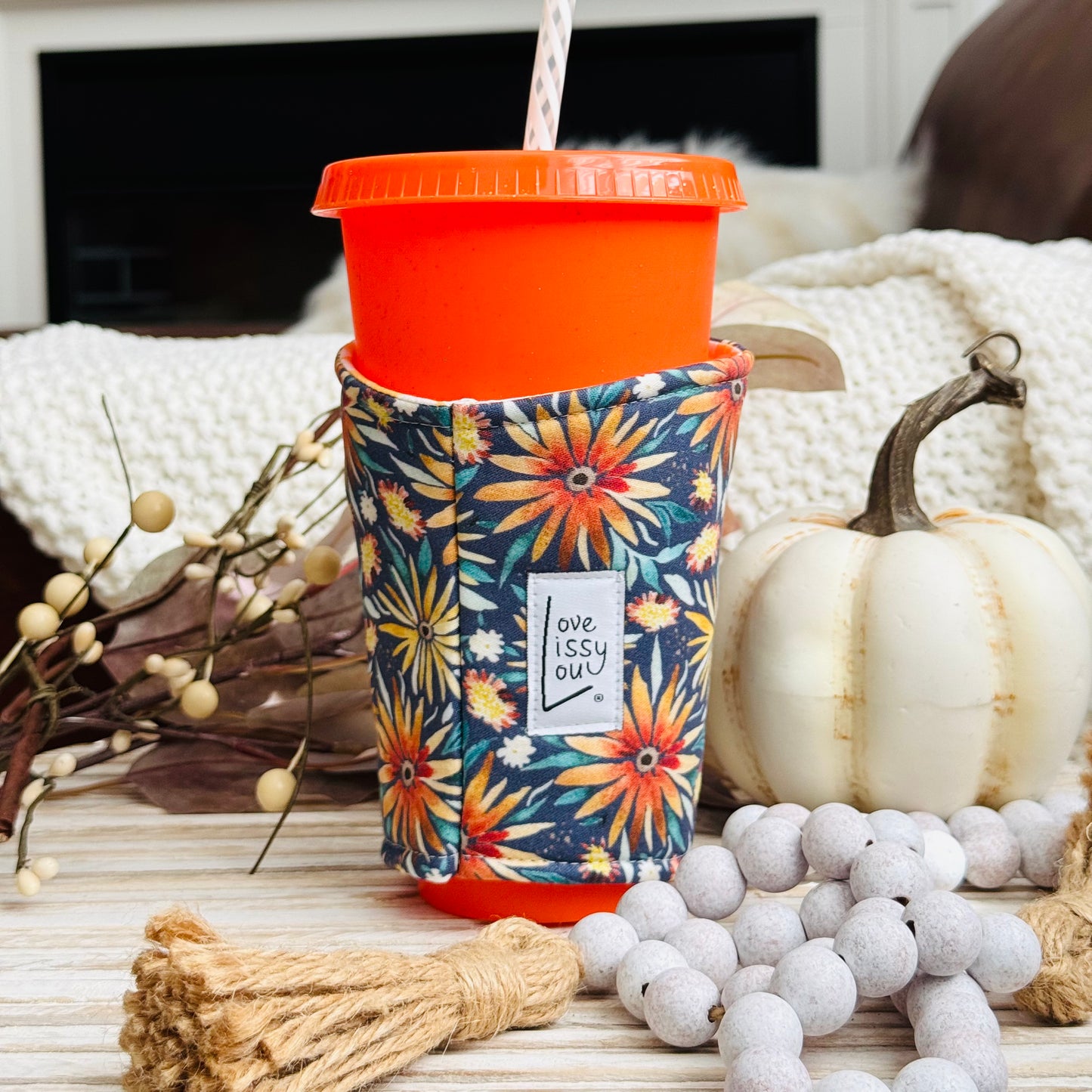 Amber Sunflowers | Iced Coffee Cup Cozy