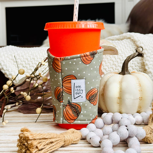 Pumpkins | Iced Coffee Cup Cozy