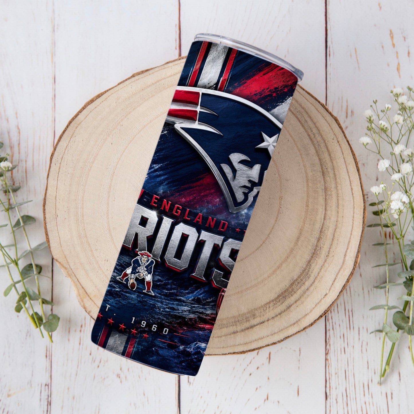 Patriots | 20 oz Skinny Tumbler | Free Shipping