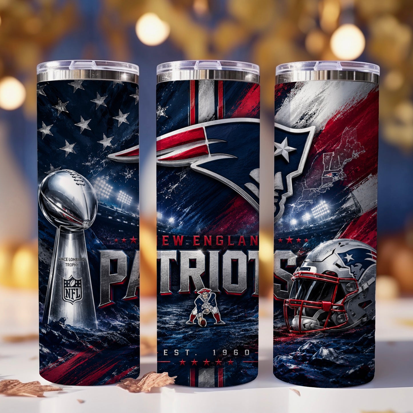 Patriots | 20 oz Skinny Tumbler | Free Shipping