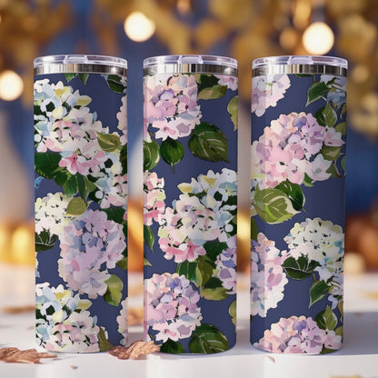Hydrangea | Skinny Tumbler | Free Shipping + Personalization