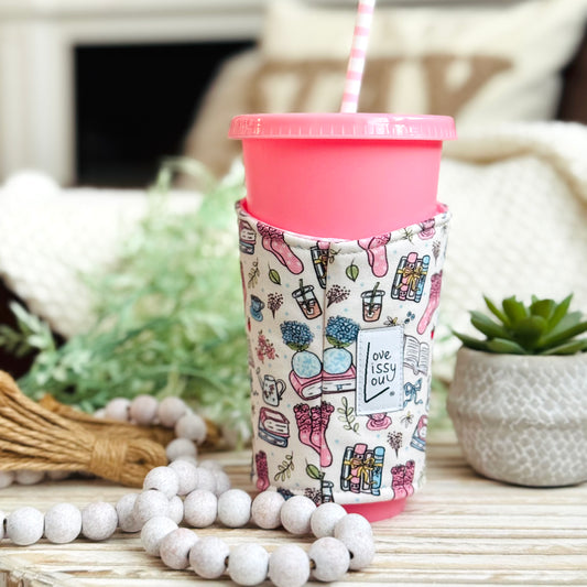 Spring Reading - Coffee Cozy