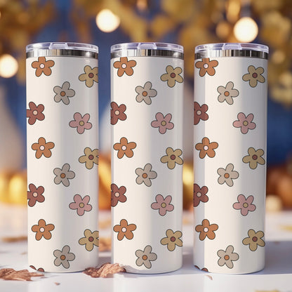 Retro Floral | Skinny Tumbler | Free Shipping + Personalization