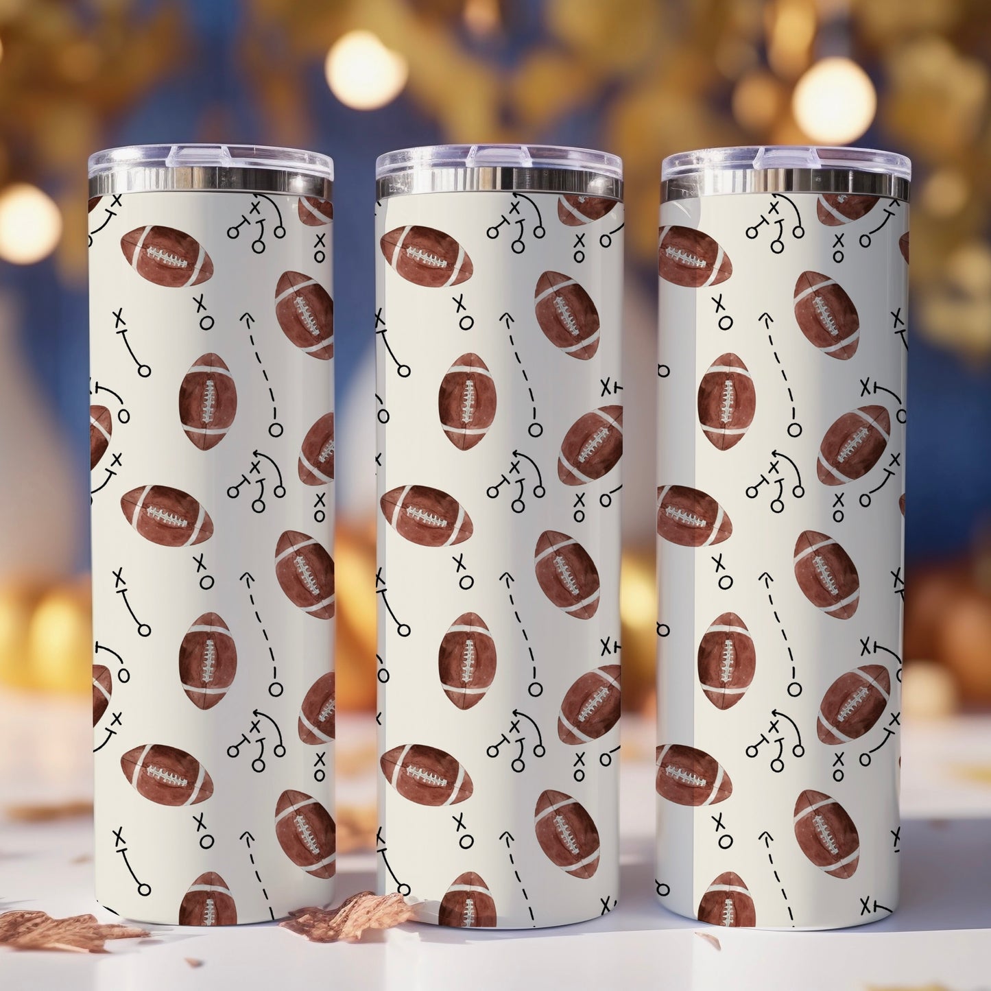 Football | Skinny Tumbler | Free Shipping + Personalization