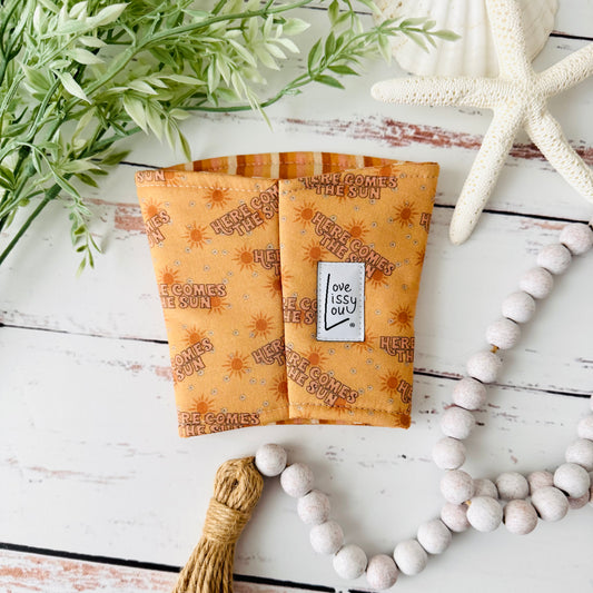 Here Comes The Sun | Handmade Reusable Cup Sleeve