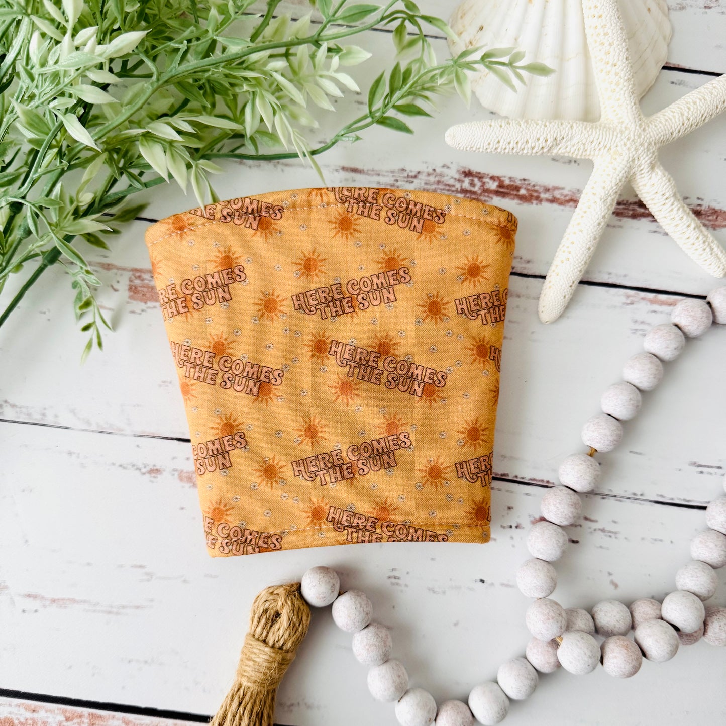 Here Comes The Sun | Handmade Reusable Cup Sleeve