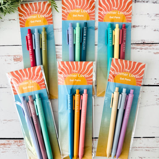 Summer Lover Gel Pens | 3-Pack | Colored Ink