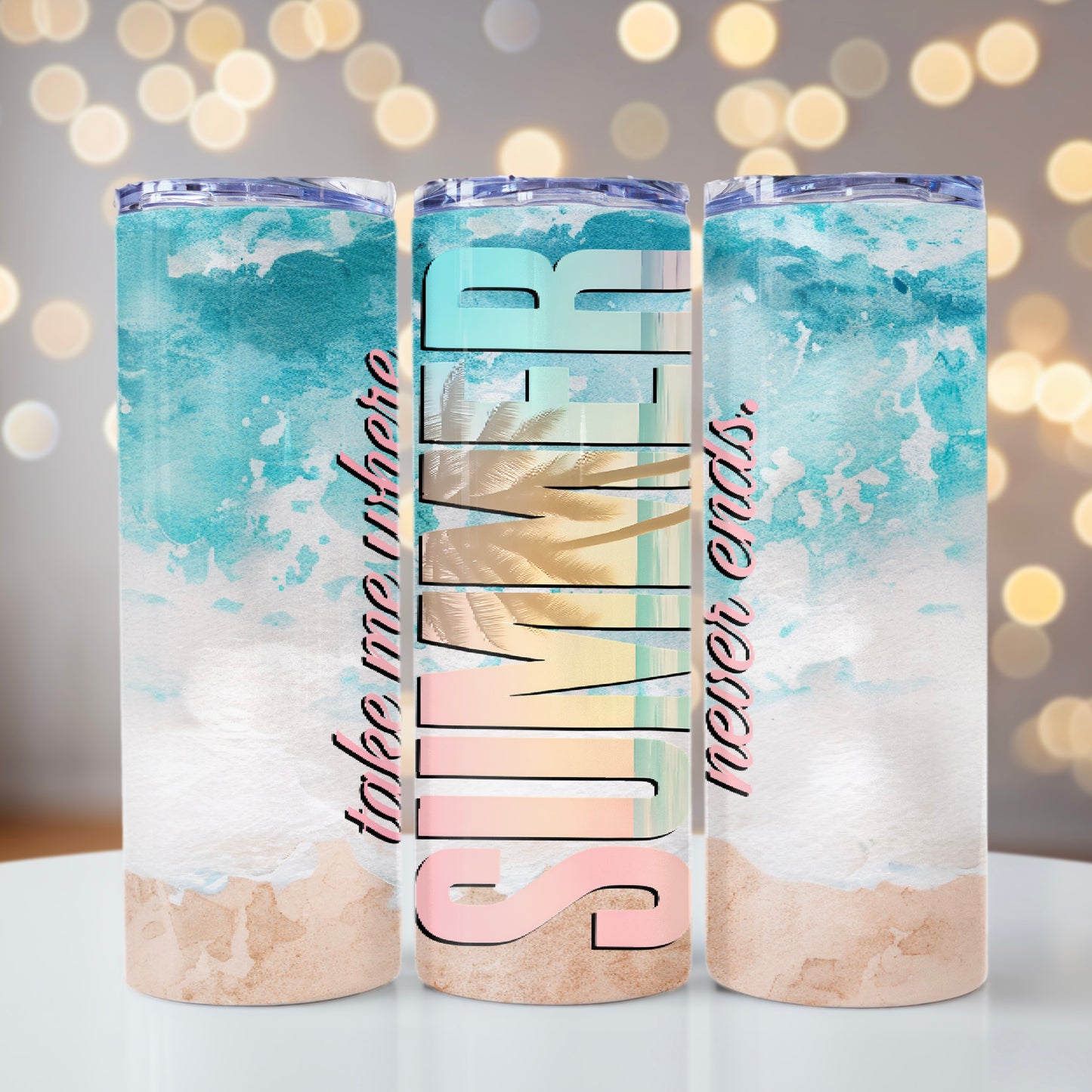 Summer | 20 oz Skinny Tumbler | Free Shipping