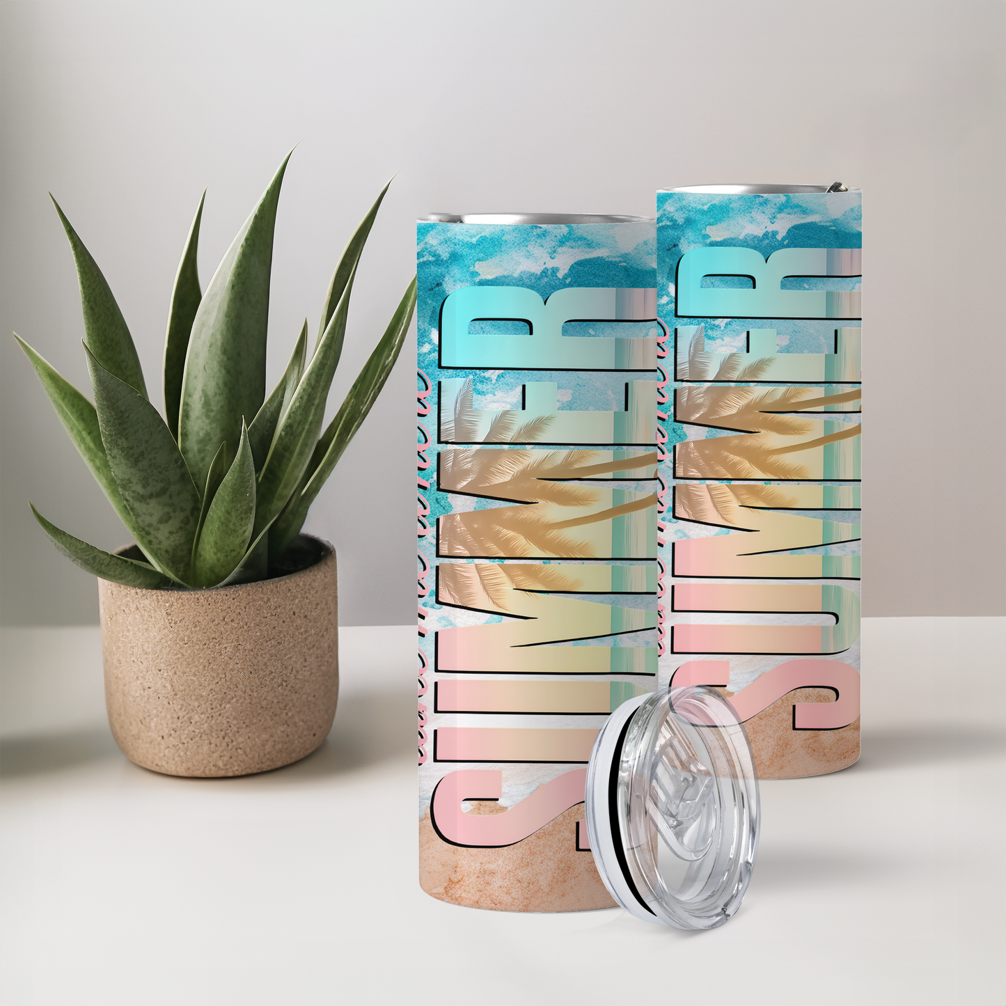 Summer | 20 oz Skinny Tumbler | Free Shipping