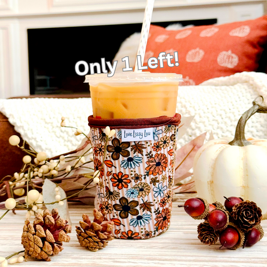 Fall Stripe Floral |  Coffee Sleeve