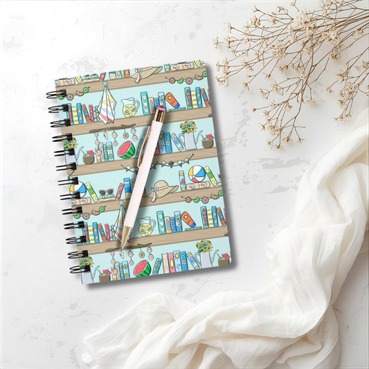 Summer Bookshelf | Boutique Notebook | Spiral Journal